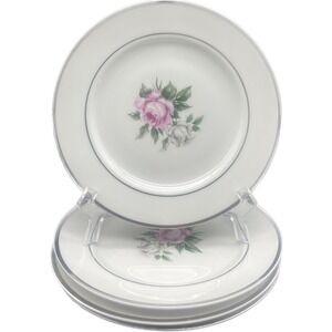 VTG Royal Jackson MARGARET ROSE  Bread & Butter Plates 6" Set Of 4‎